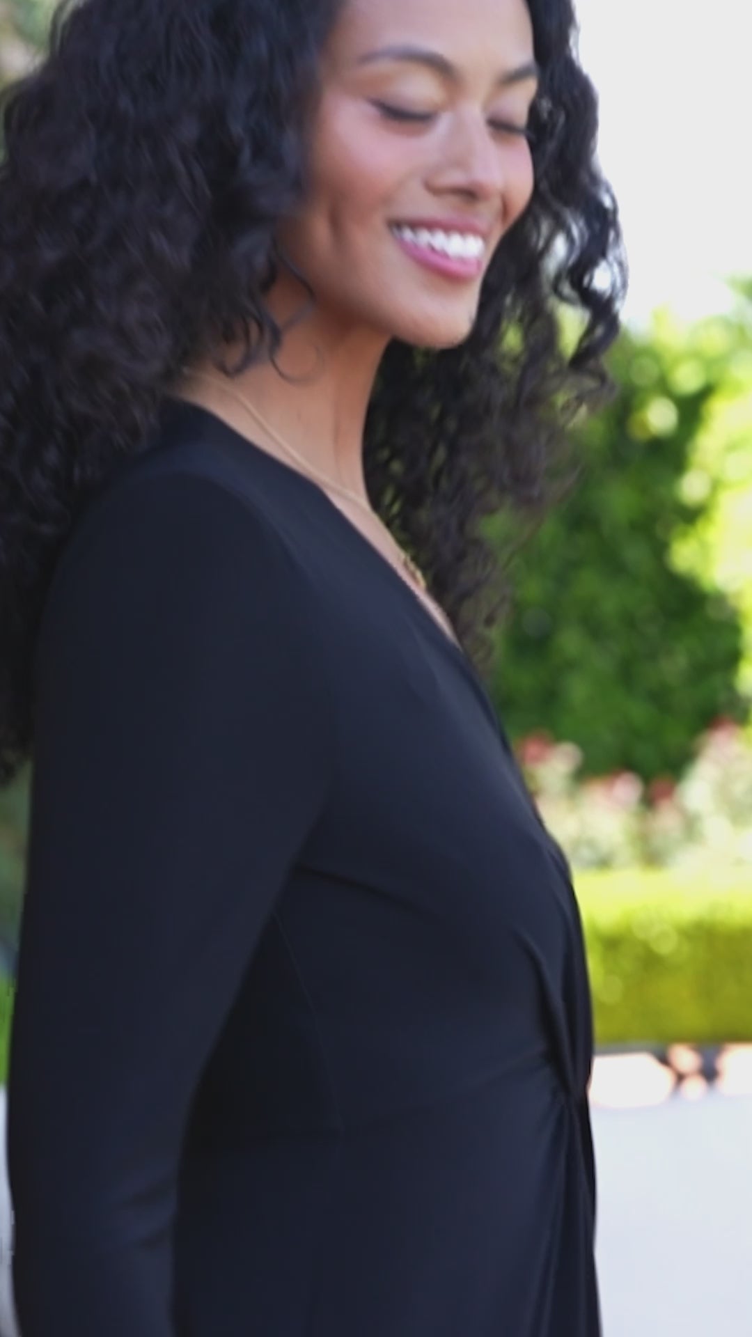 Monroe Travel Jersey Twist Front Midi Dress