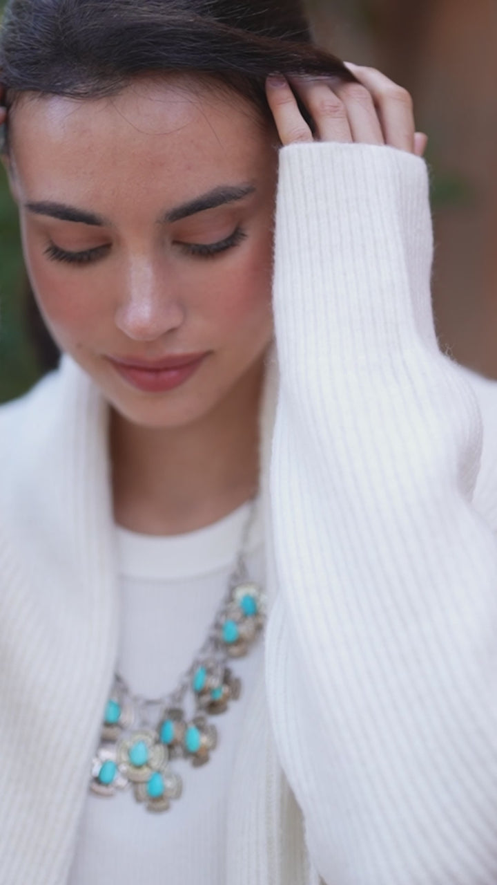 Bohemian Turquoise Dangle Necklace