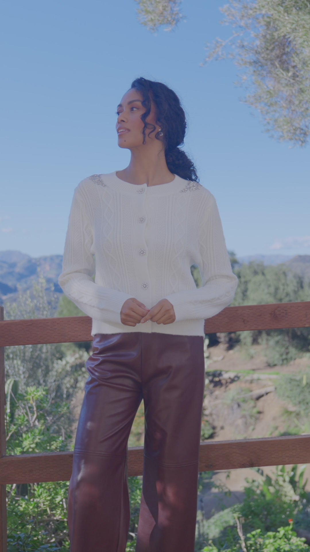 Embellished Cardigan Sweater
