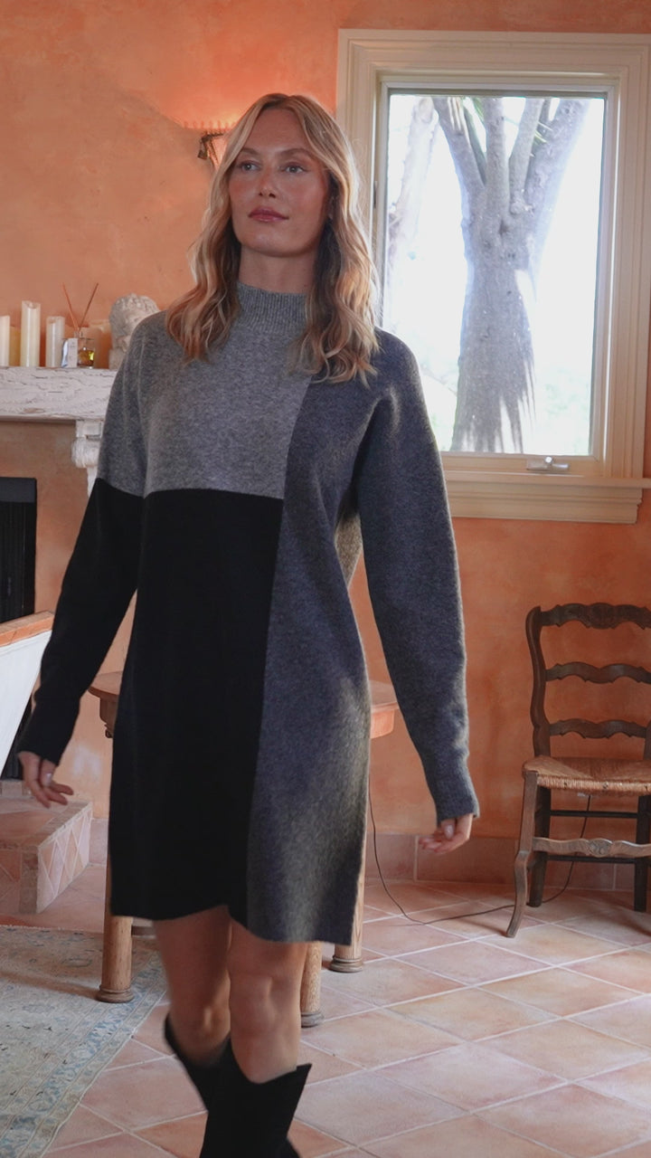 Colorblock Sweater Dress