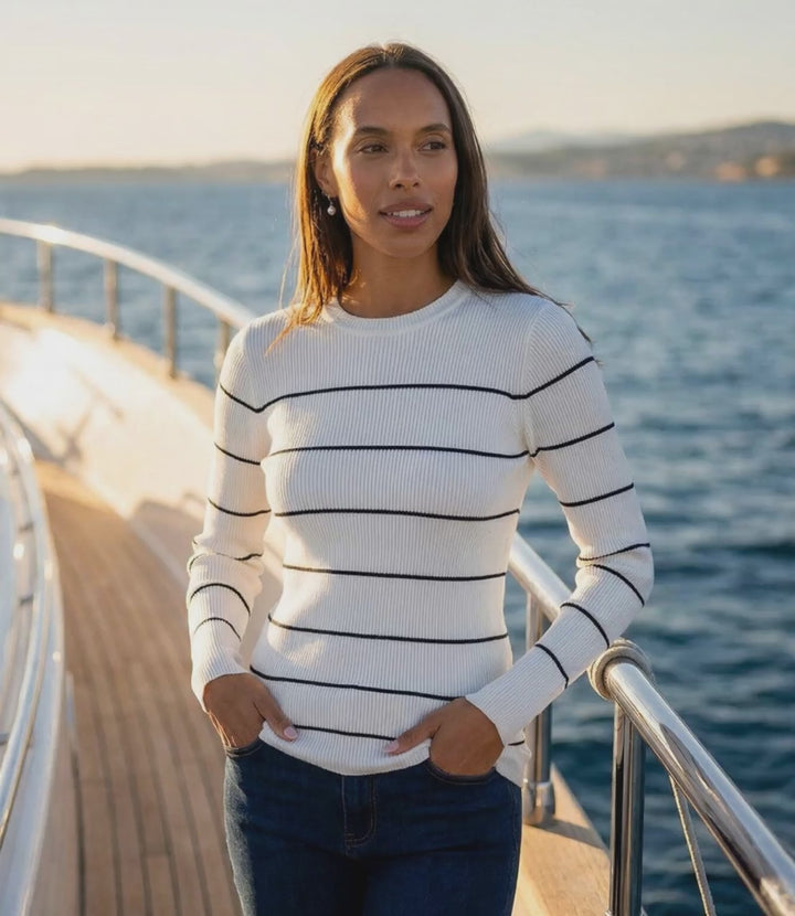 Stripe Ribbed Sweater