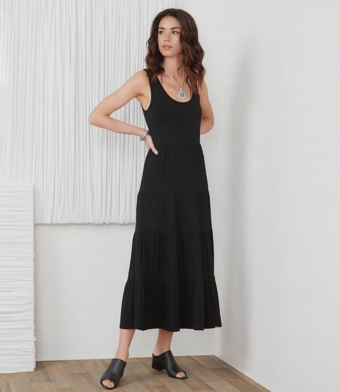 Tiered Midi Dress