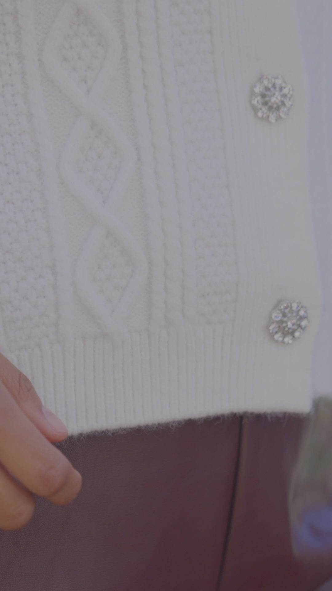 Embellished Cardigan Sweater