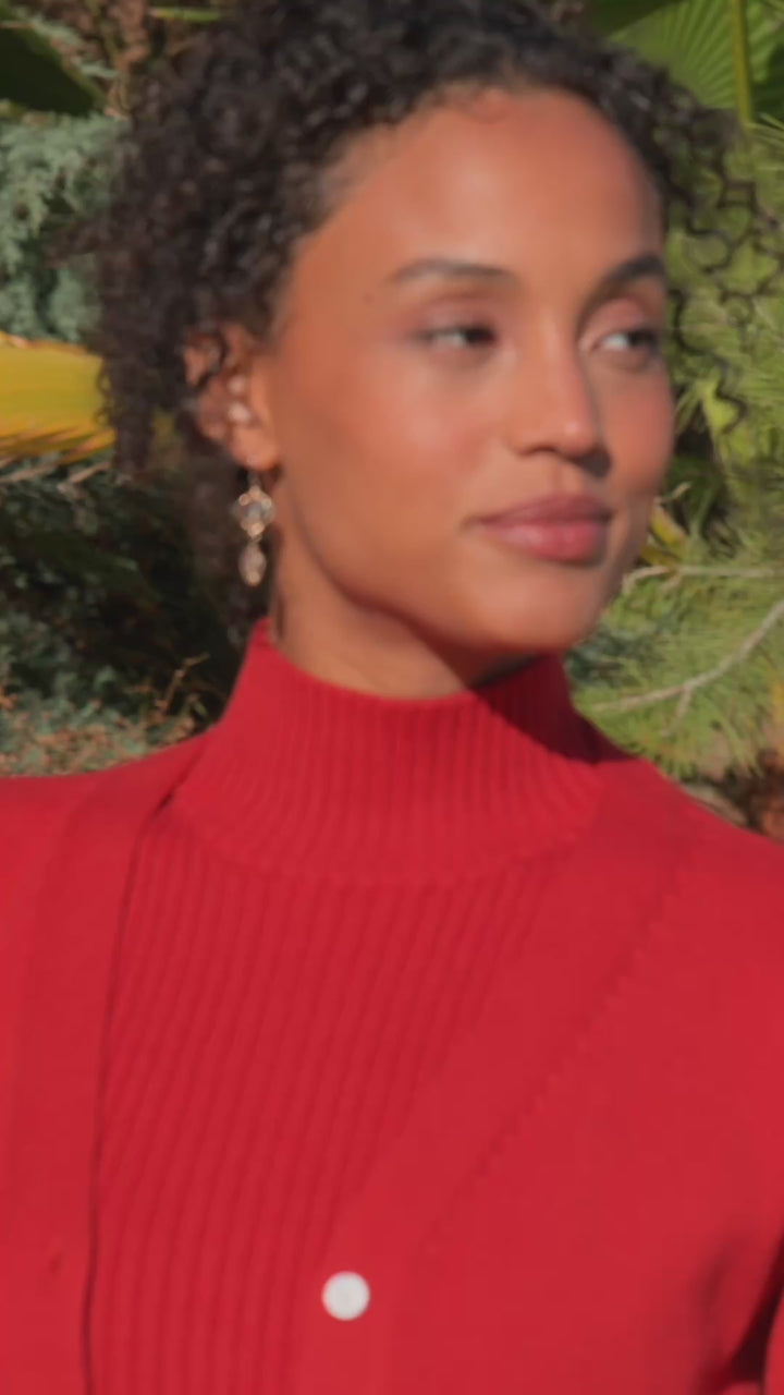 Ribbed Turtleneck Sweater Tank