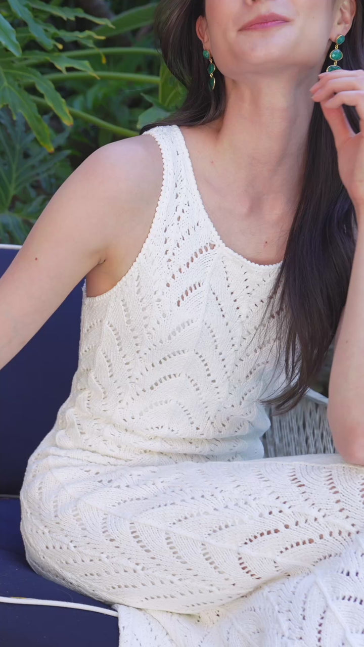 Sleeveless Crochet Midi Dress