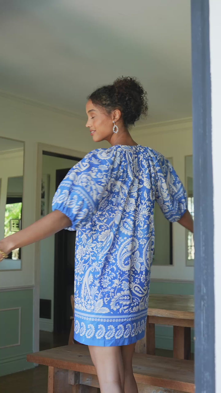 Puff Sleeve Peasant Dress