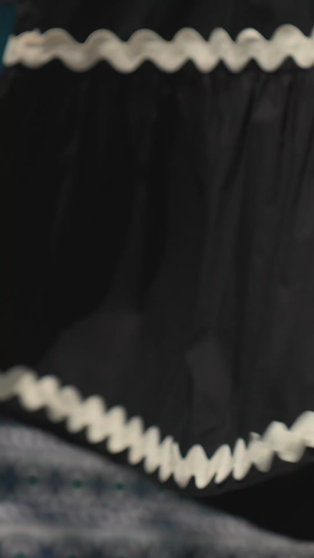 Ric-Rac Trim Tiered Midi Skirt