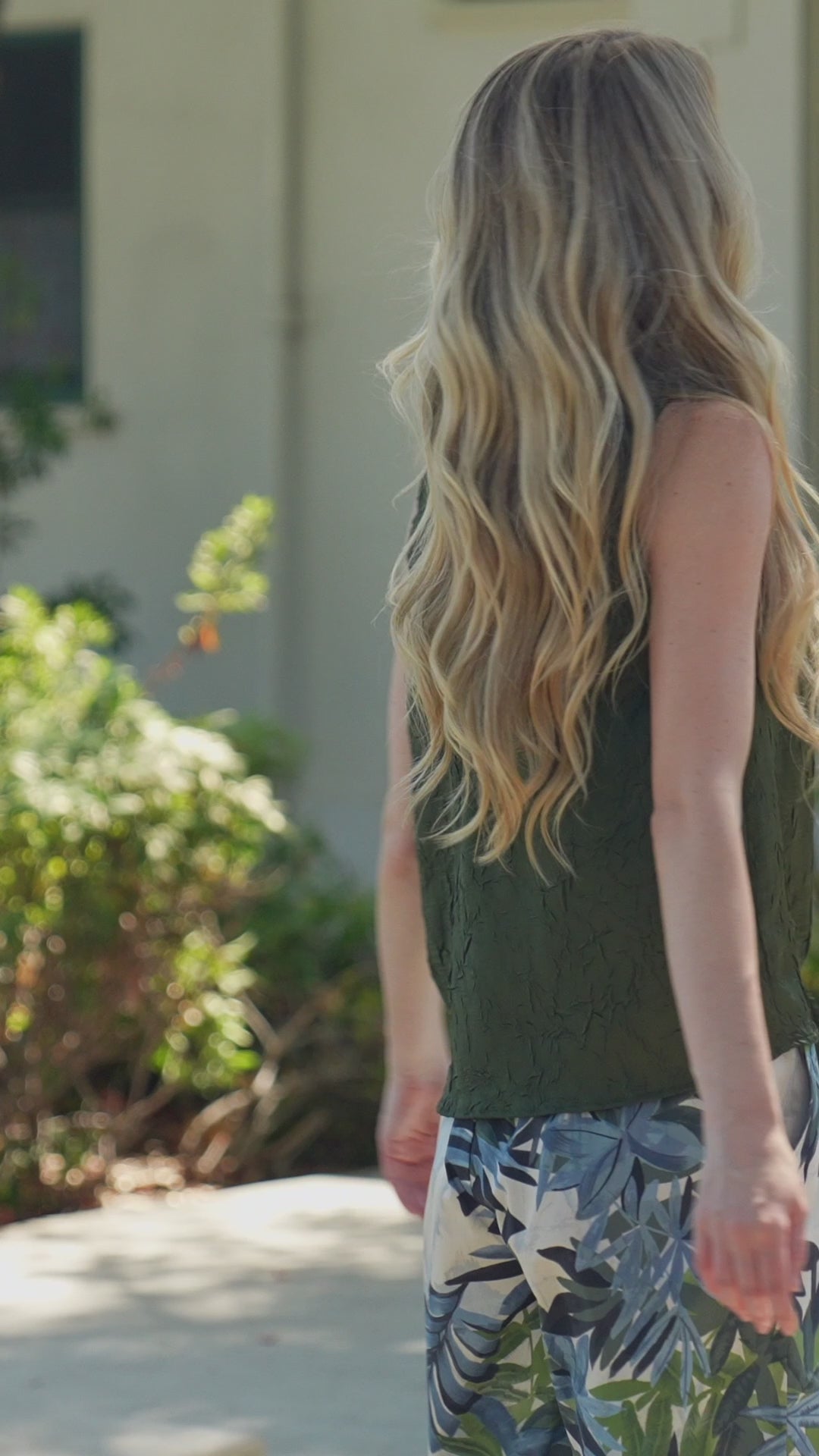 Sleeveless Tie-Front Top