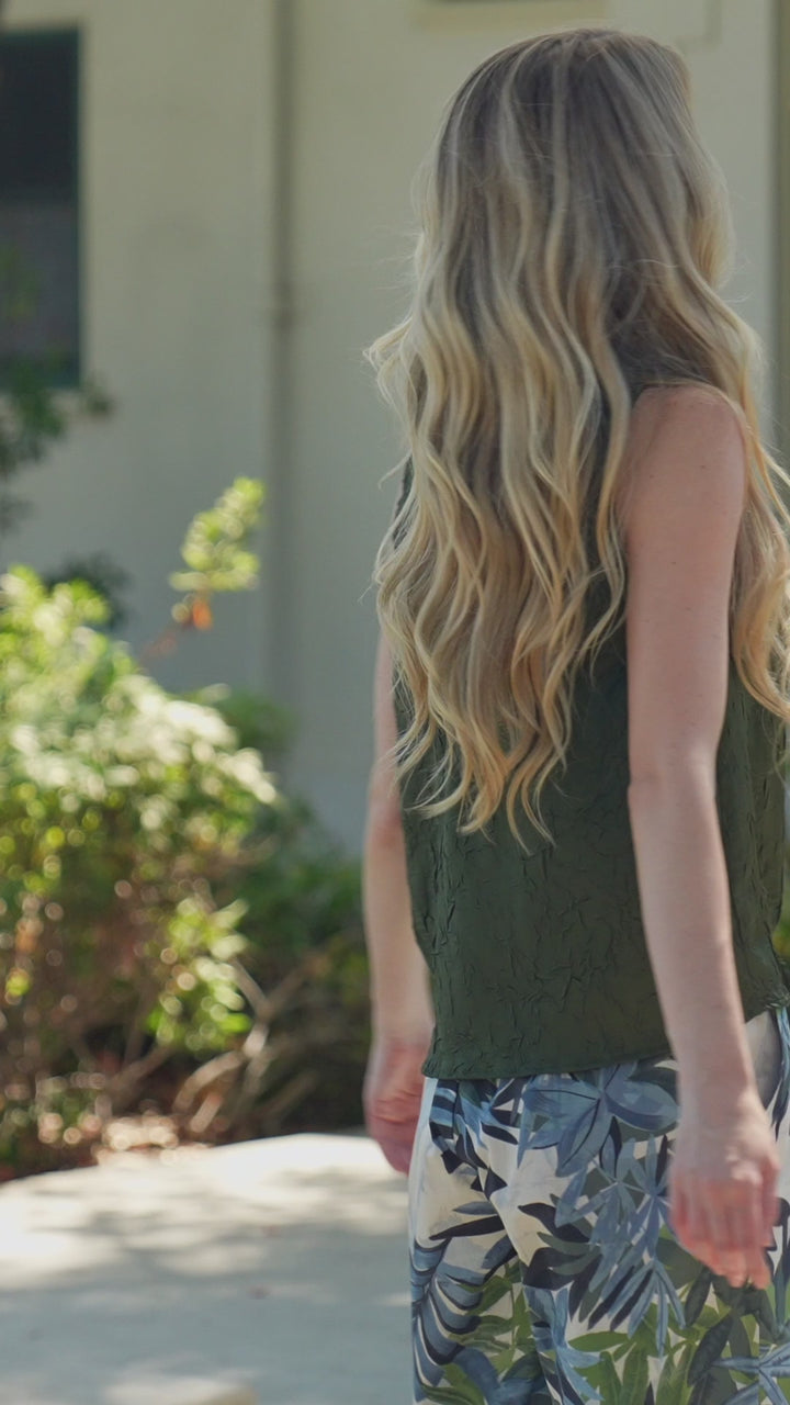 Sleeveless Tie-Front Top