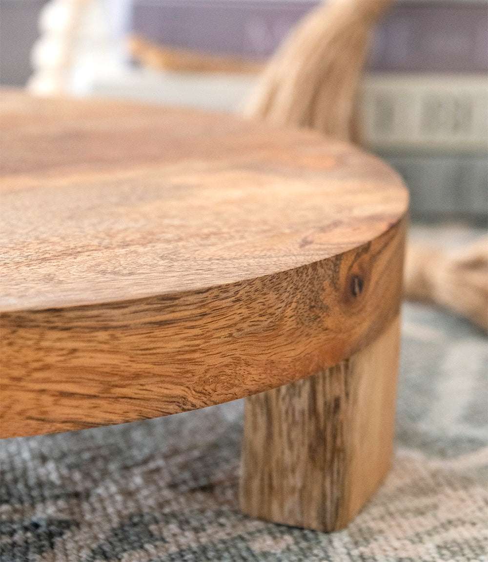 Footed Round Charcuterie Board