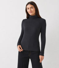Ribbed Long Sleeve Turtleneck Top