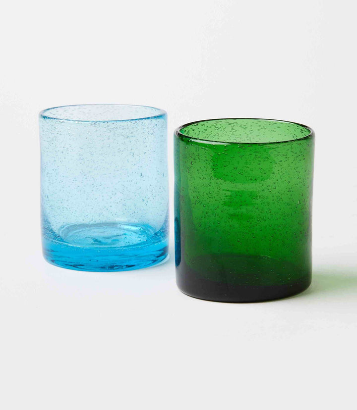 Short Bubble Drinking Glass