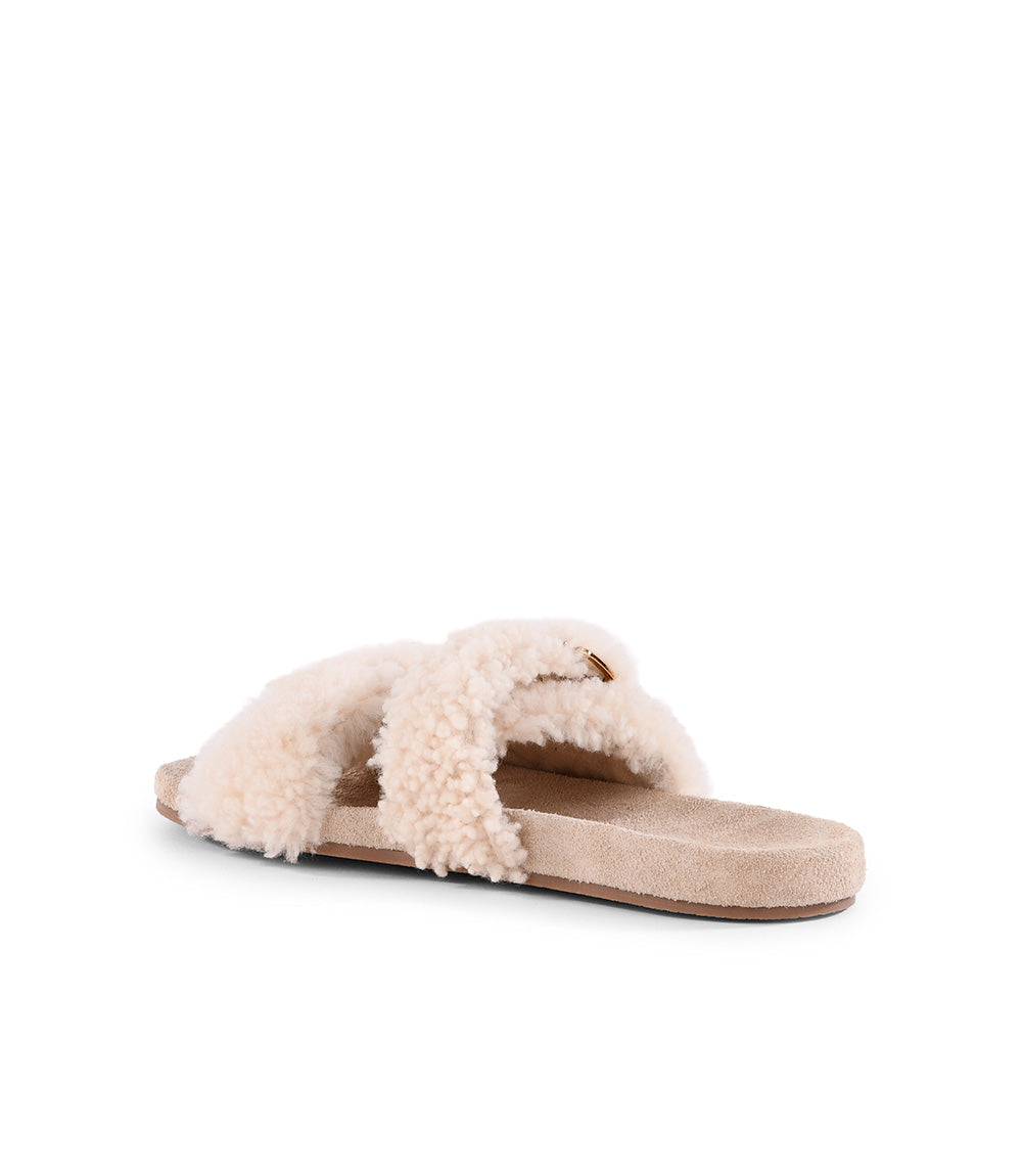 Seychelles Slumber Party Shearling Buckle Slides