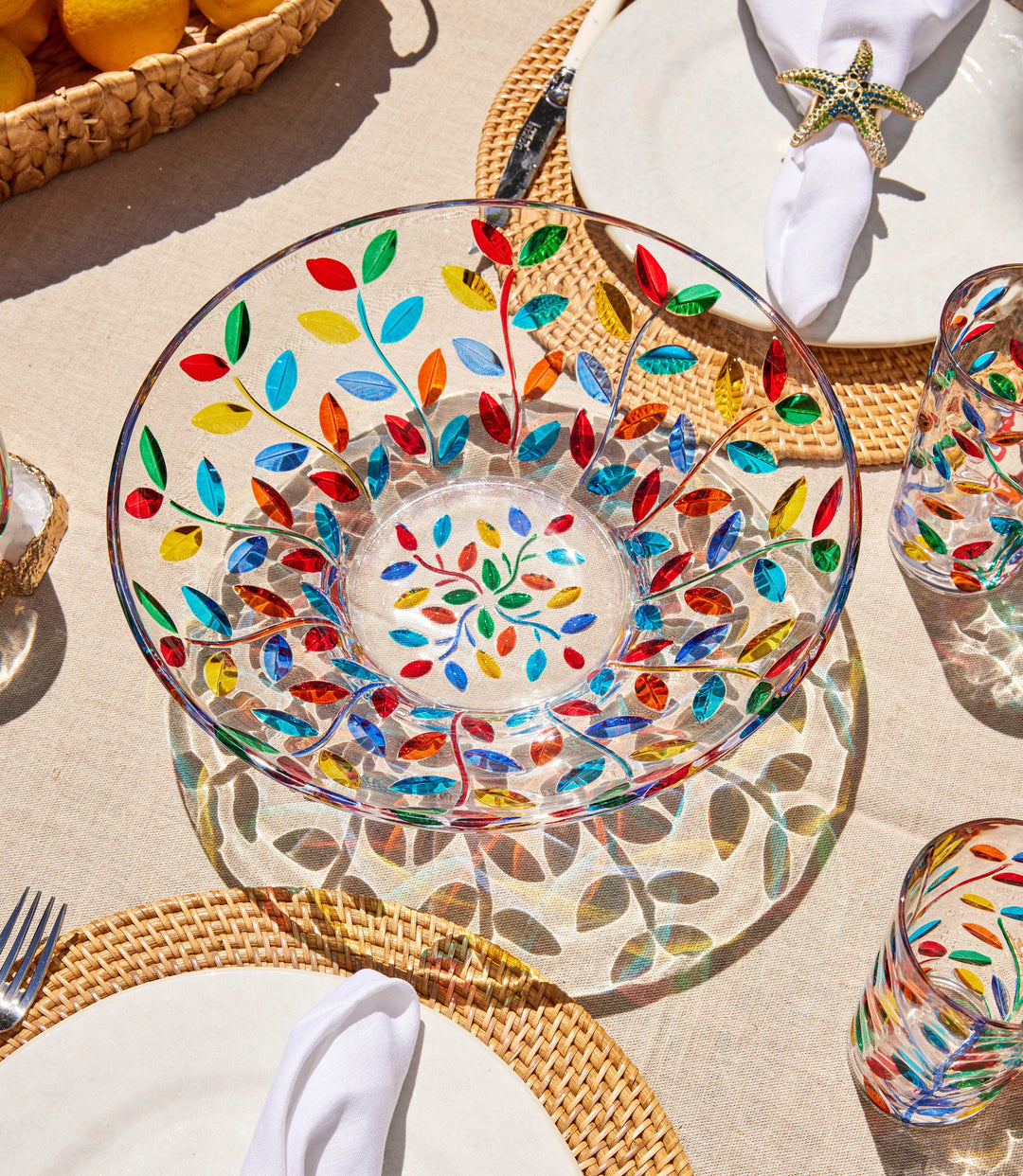 Handpainted Crystal Bowl
