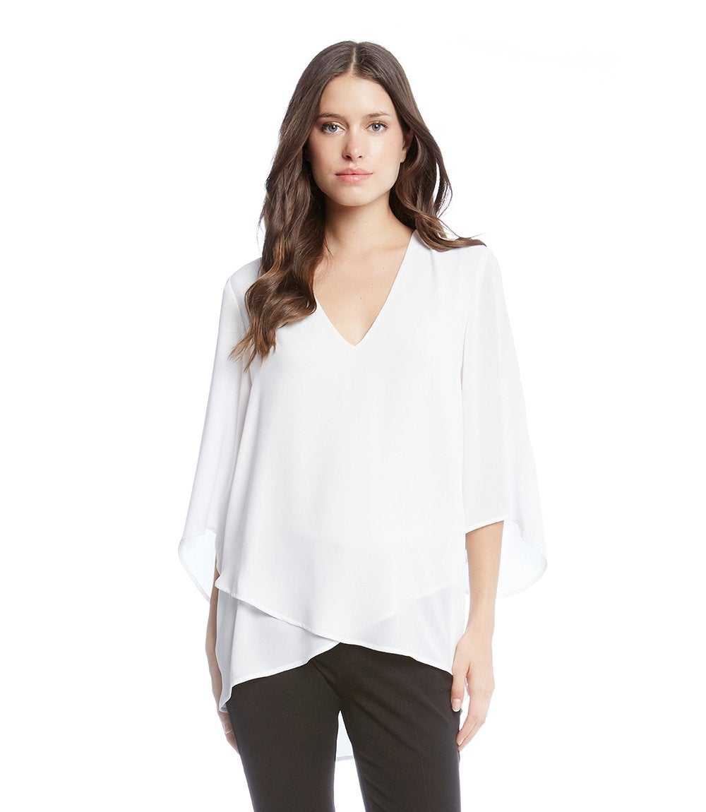 Karen Kane Bracelet Sleeve Asymmetric Top detail view