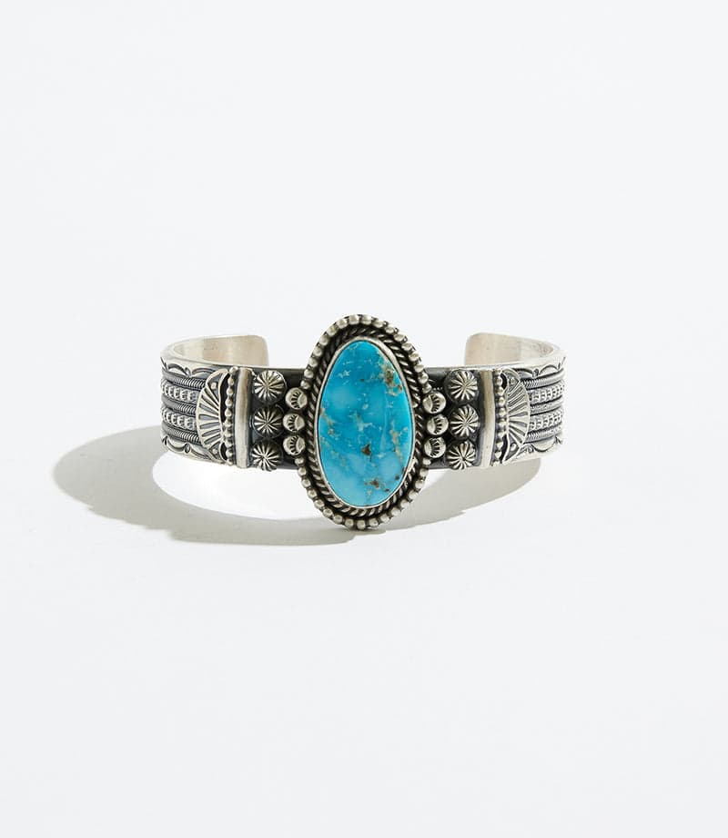 Oval Turquoise Stone Bracelet