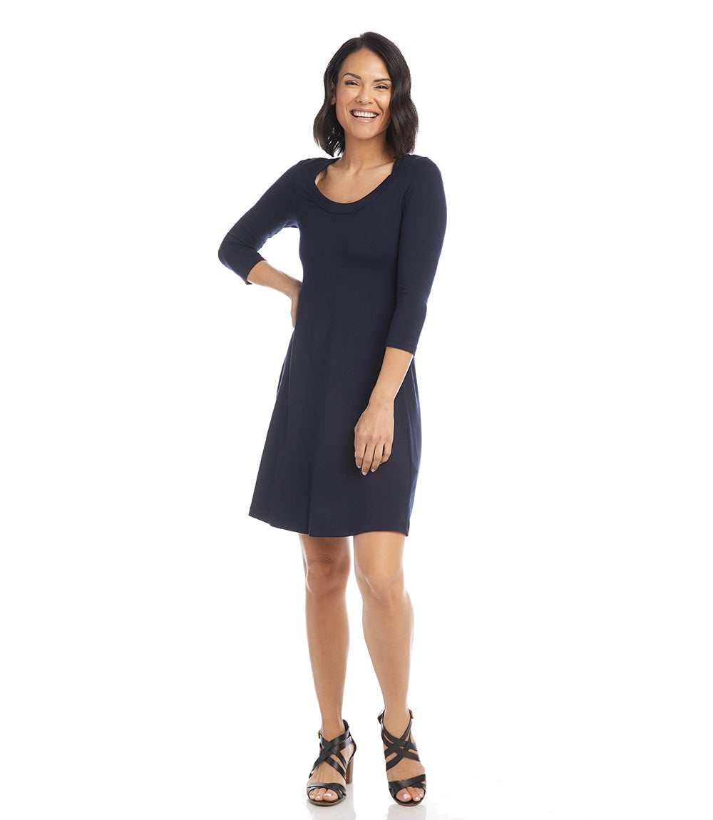 karen kane a line dress Karen Kane Women's Plus Size Short Sleeve A-Line Dress, 1X
