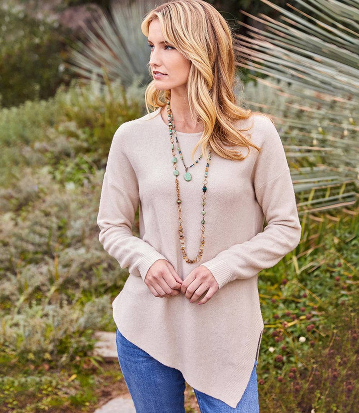 Gemstone Beaded Pendant Necklace