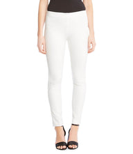 Petite Size Piper Pants in white with elastic waistband and straight leg ankle length fit