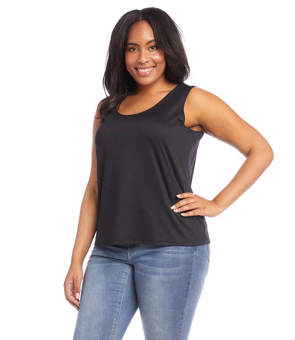 Plus Size Scoop Tank - Soft & Flattering Sleeveless Top – Karen Kane