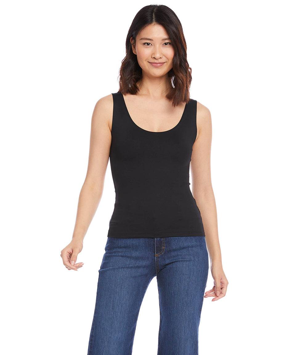 Scoop Tank - Soft Scoop Neck Tank Top for Layering Basics – Karen Kane