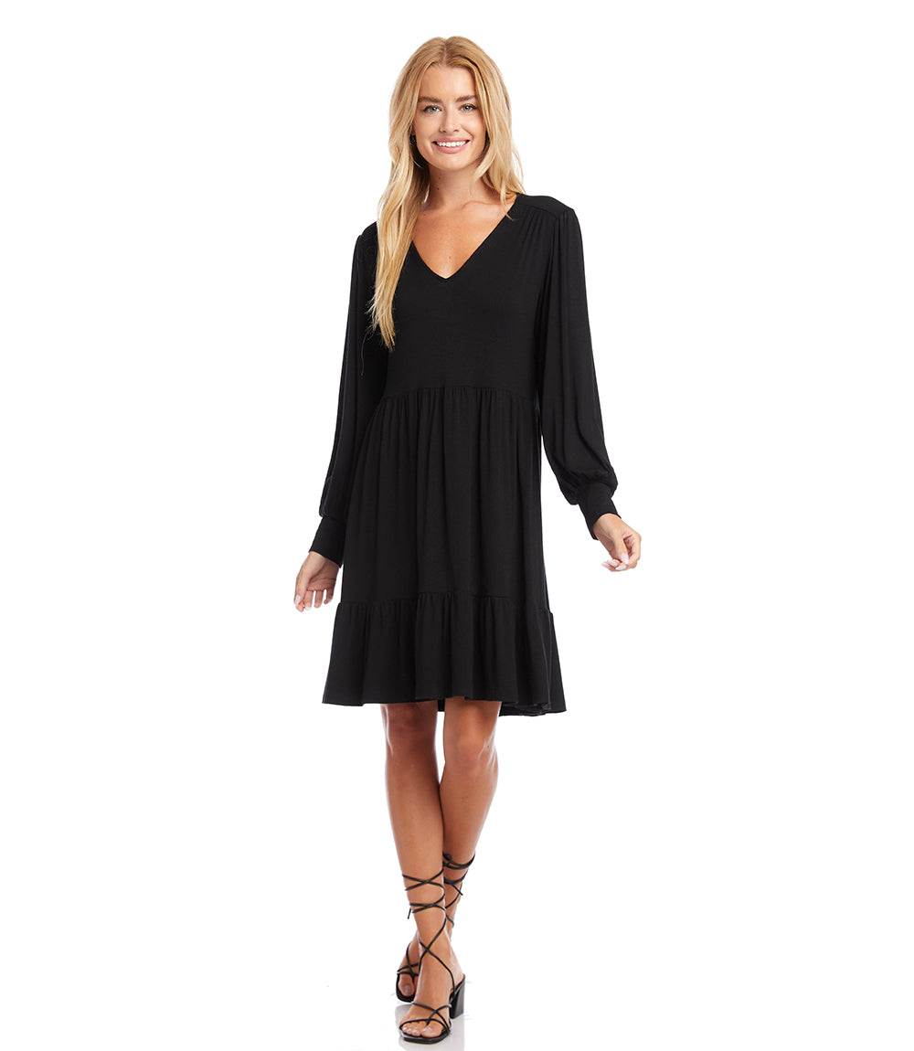 blue dress for baby girl Karen Kane Kate Midi Dress Black