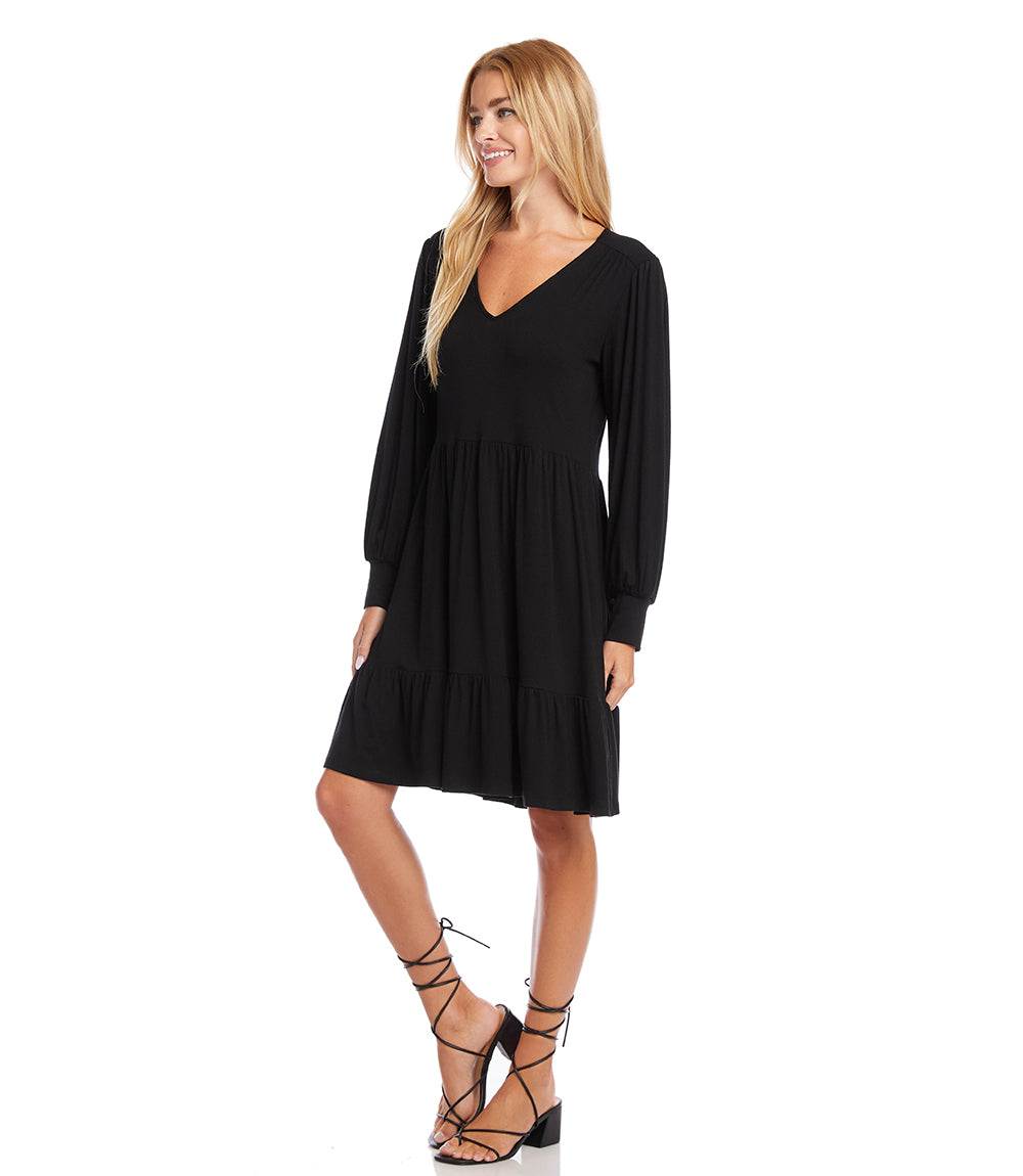 Karen Kane Long Sleeve Tiered Dress