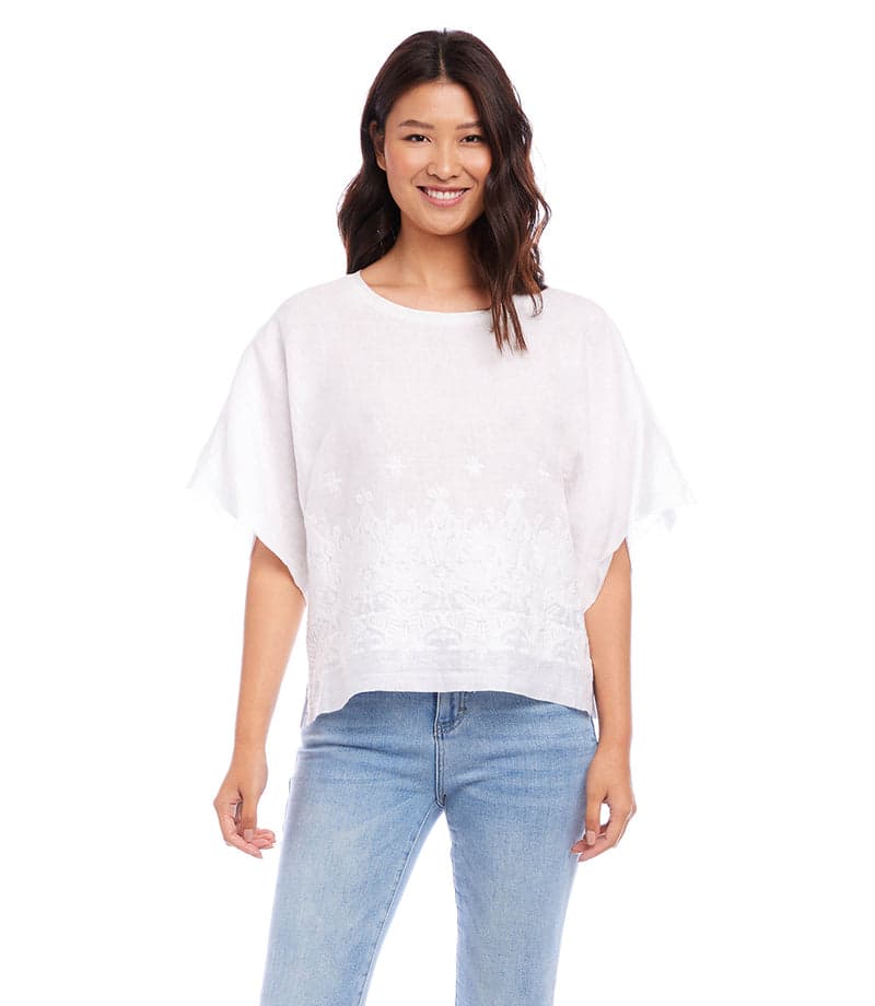 Embroidered Modern Sleeve Top