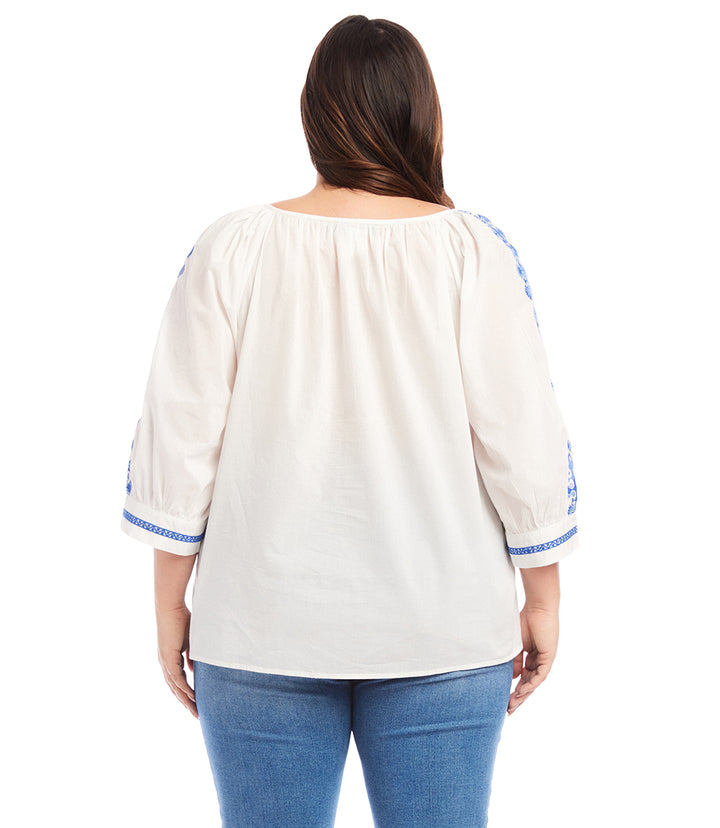 Plus Size Embroidered Top